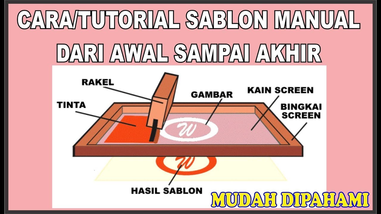 SABLON KAOS MANUAL PRAKTIS DARI AWAL HINGGA AKHIR DIJAMIN BISA