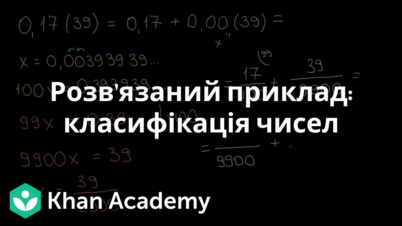 Розв'язаний приклад: класифікація чисел