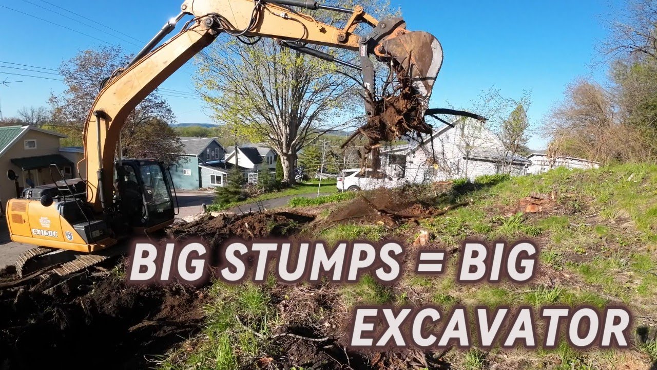 Removing Stumps To Rough In Driveway