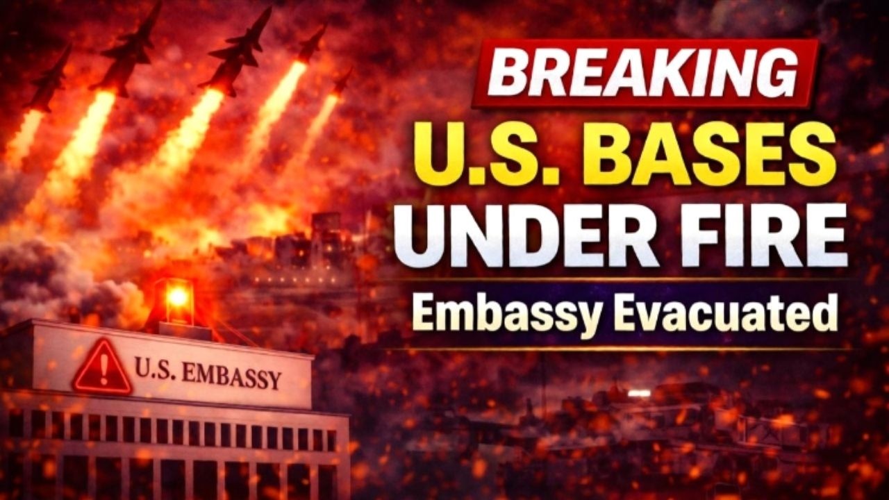 BREAKING: U.S  Evacuates Embassy as Iran Missiles Hit American Bases Across Gulf