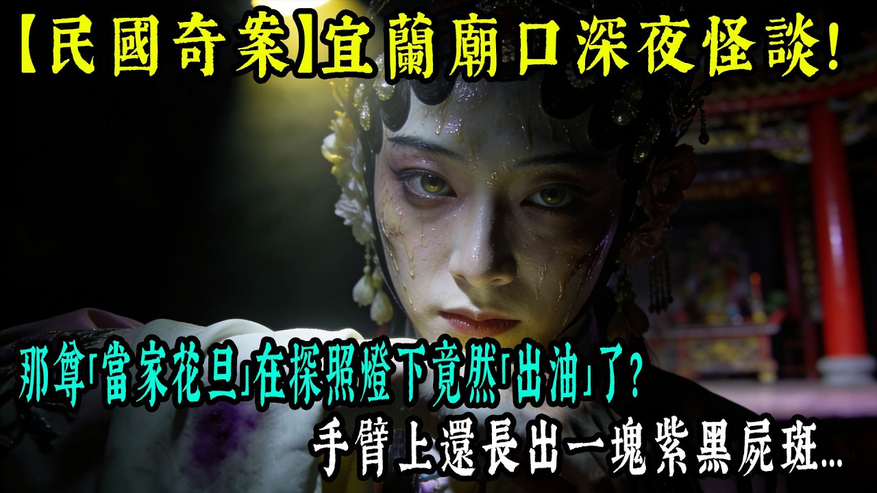 【老王故事會】【民國奇案】宜蘭廟口深夜怪談！那尊「當家花旦」在探照燈下竟然「出油」了？手臂上還長出一塊紫黑屍斑...#原創 #情感 #民間故事 #真實故事 #中老年生活 #台灣