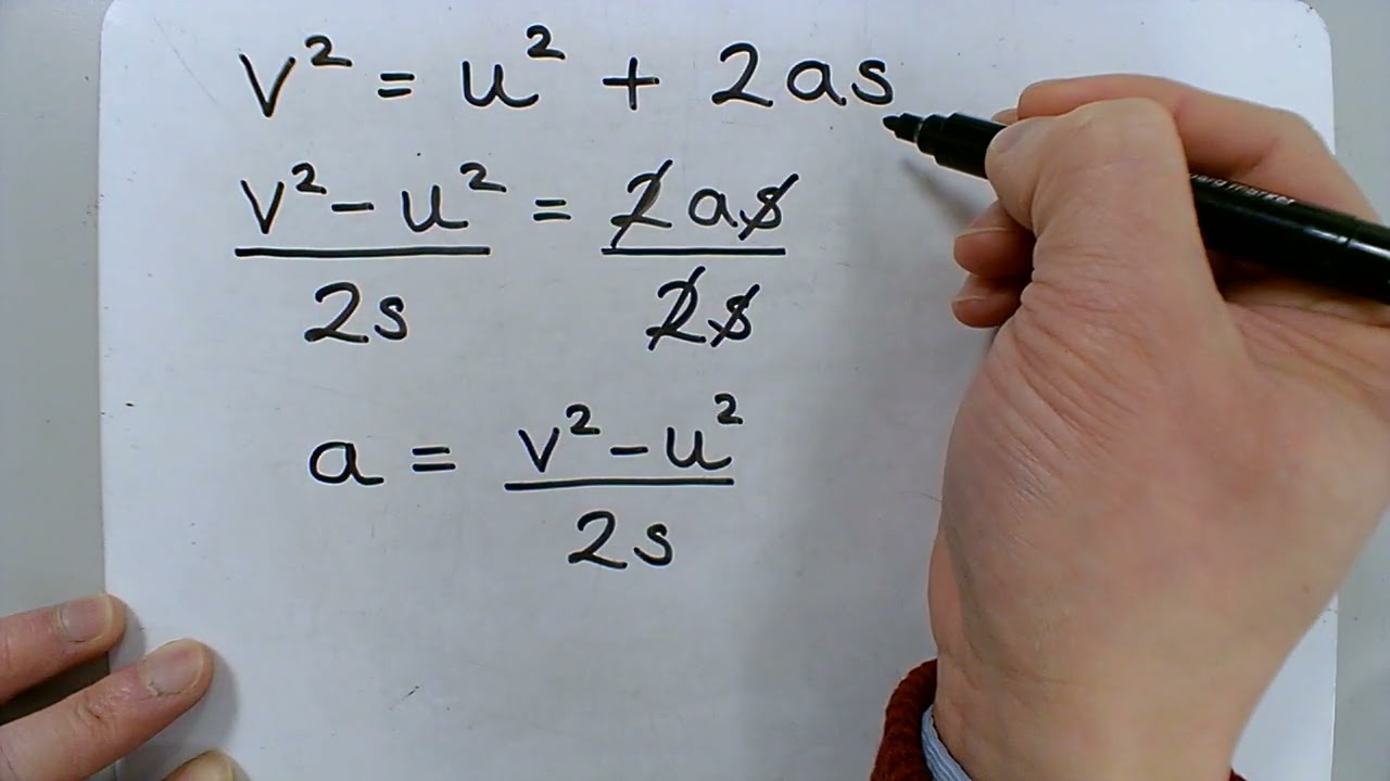 Rearranging SUVAT equations 2