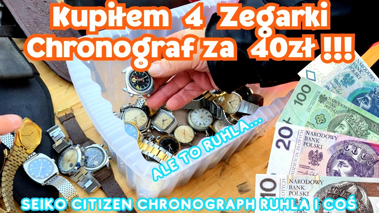 Kupiłem Mechaniczny Chronograf ale to ruhla , Seiko 5 Automat Vintage Citizen po 40zł! Zysk
