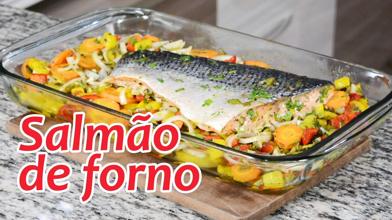 ESSE SALMÃO NO FORNO COM LEGUMES É MUITO SABOROSO | Evelyn Oliveira