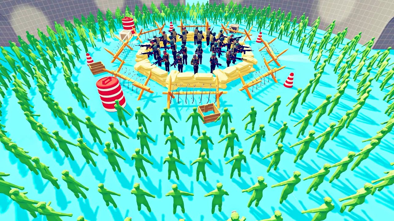 Zombie 100 Units vs Army - Totally Accurate Battle Simulator TABS