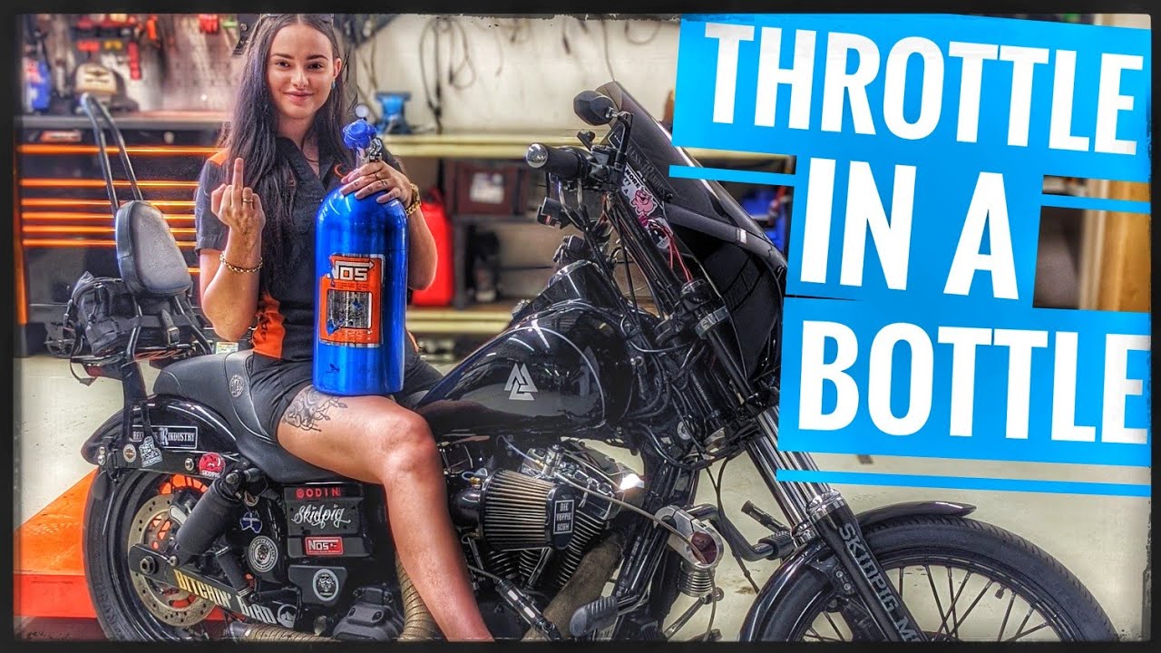 NITROUS OXIDE ( NOS ) ON A HARLEY DAVIDSON DYNA - HOW TO INSTALL - SKIDPIG