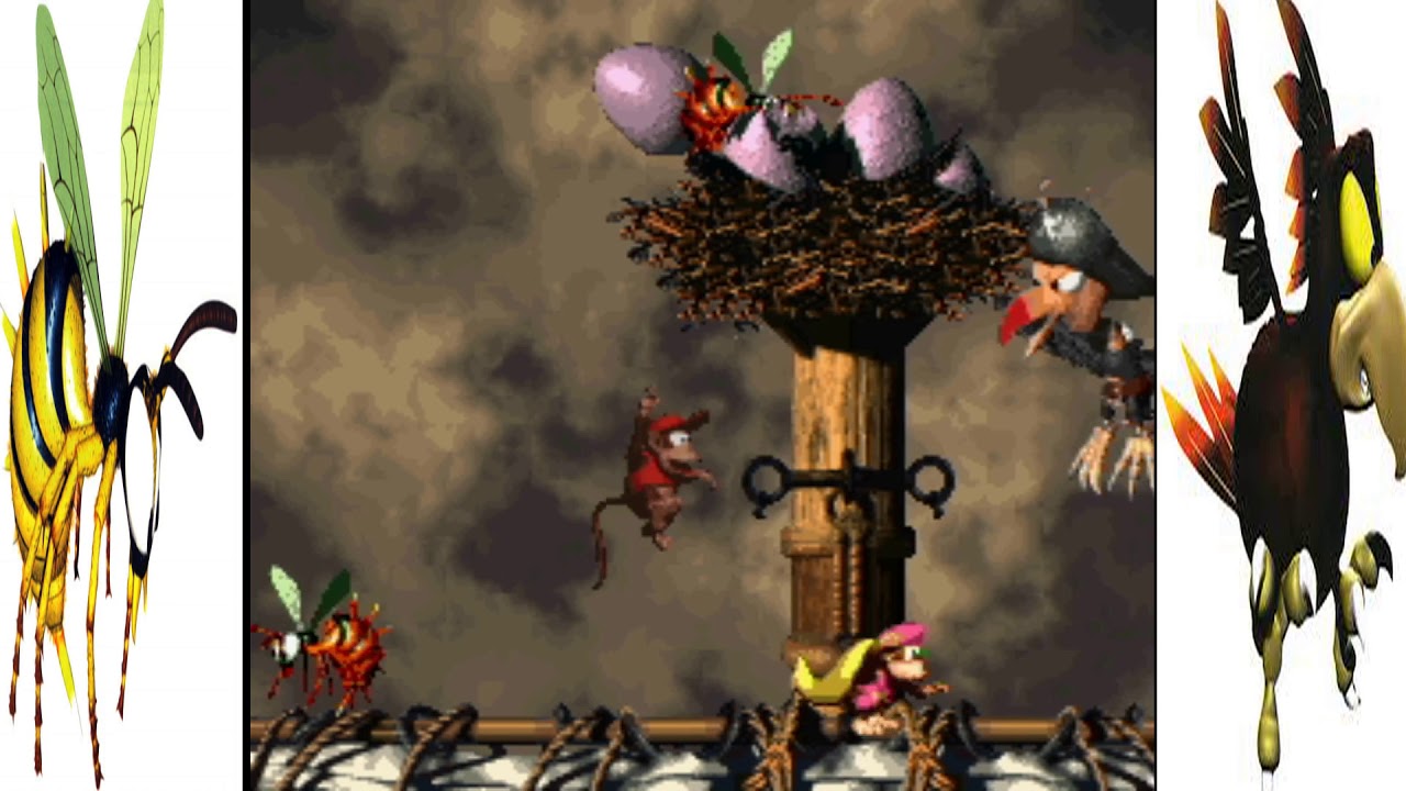 DKC2 Hard As Kongcrete - 1 Gangplank Galleon - B Krow's Nest. JUNINHO_SP OU BIG BEAR BLUE.