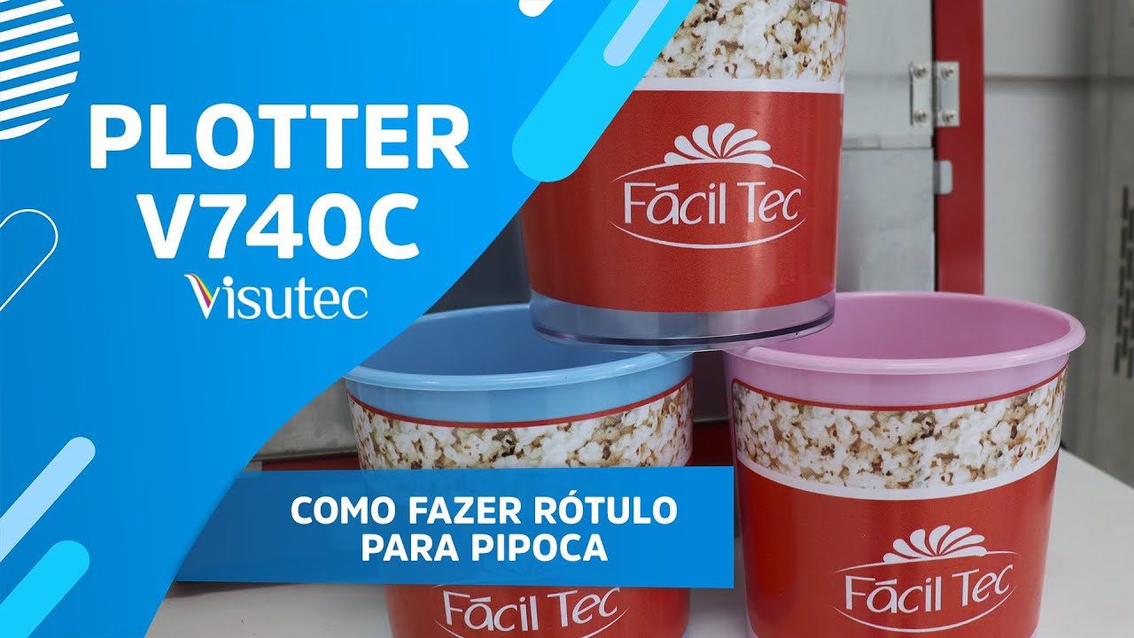 Visutec | Plotter V740C | Recorte de r&oacute;tulo de pipoca