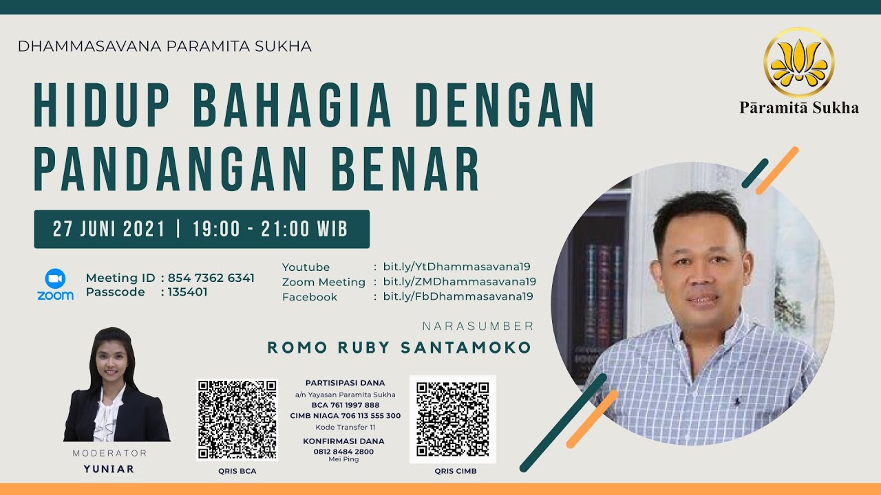 Hidup bahagia dengan pandangan benar - Romo Ruby Santamoko