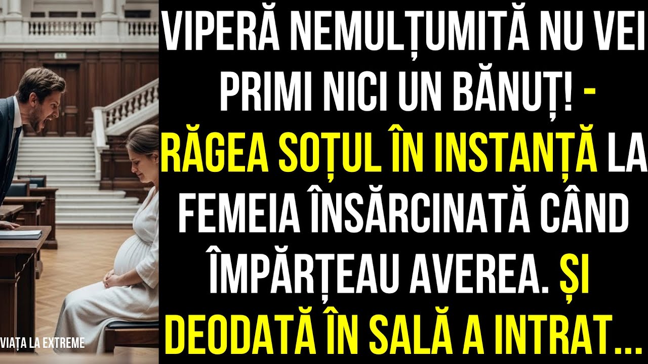 Răgea soțul în instanță la femeia însărcinată când împărțeau averea. Și deodată în sală a intrat...