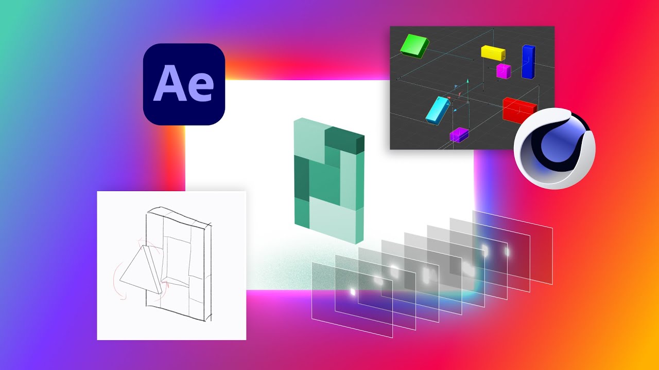 Animazione Puzzle 3D - Breakdown Motion Graphics - Workflow After Effects + Cinema 4D Italiano