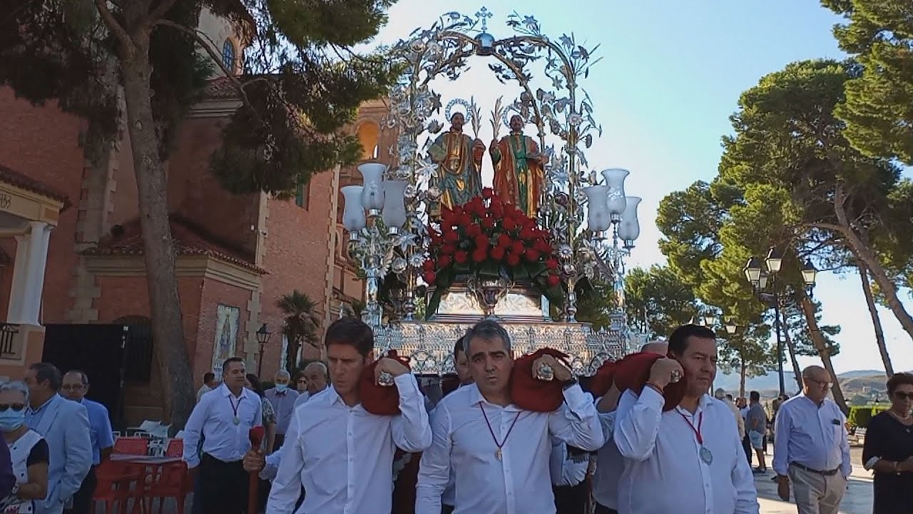 Procesión de la Virgen del Oro y los Santos Médicos en las Fiestas de Abarán 2022