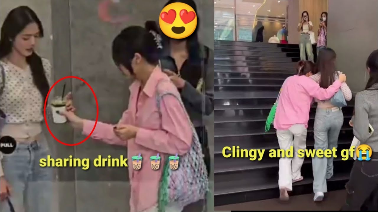 Sonya &Lookmhee were seen at the GMMTV building & the girlfriend behavior was definitely on display😉