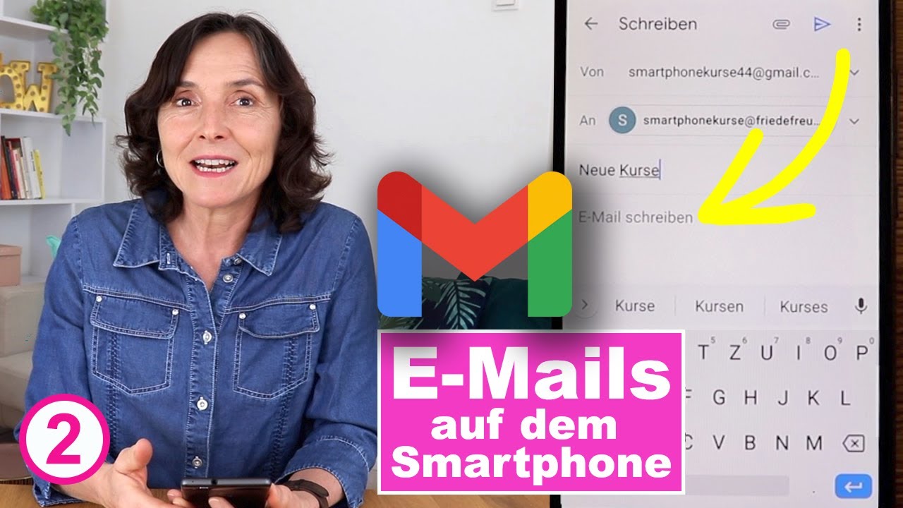 Eine E-Mail mit Gmail schreiben und versenden. E-Mails auf dem Smartphone Teil 02