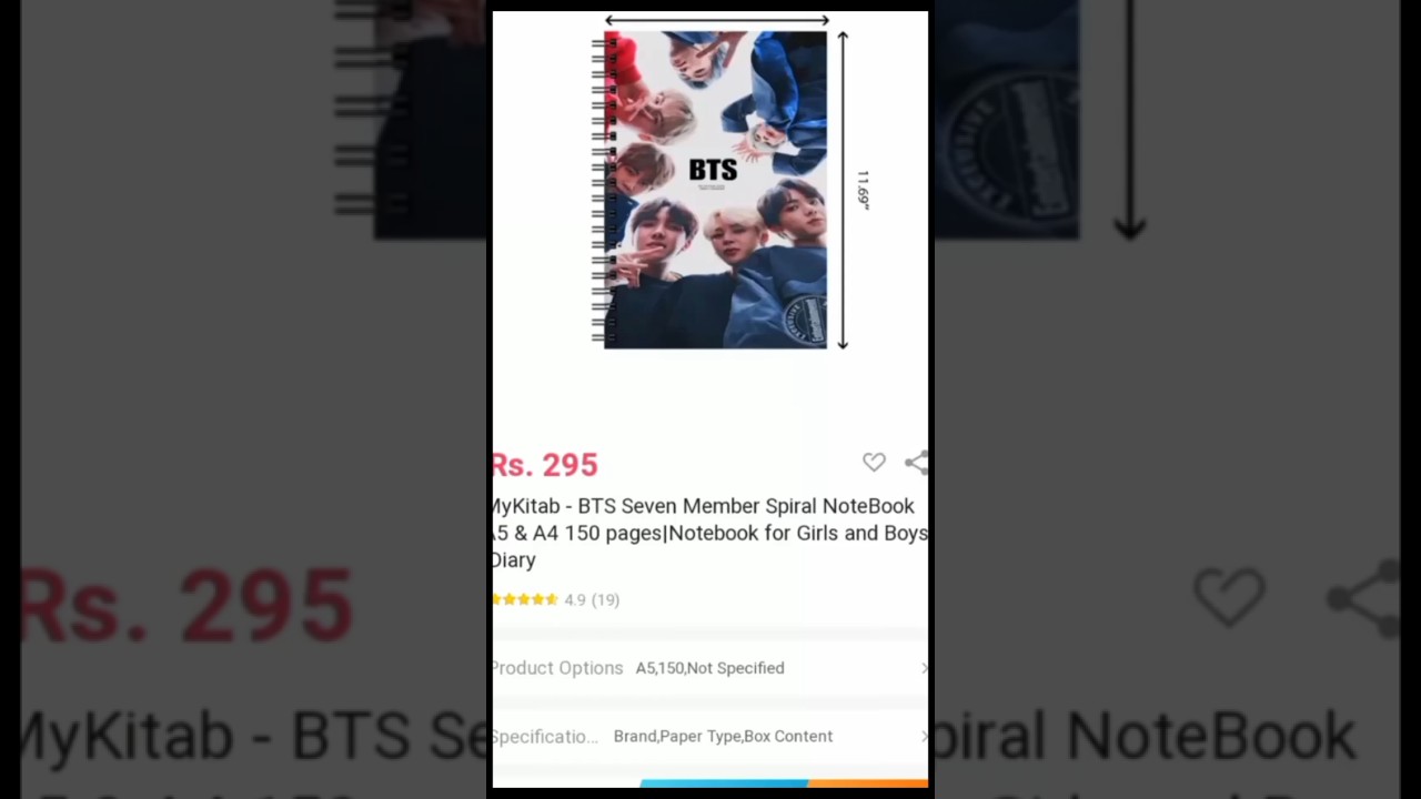 Bts seven member spiral notebook for students you should buy it 💜🎉