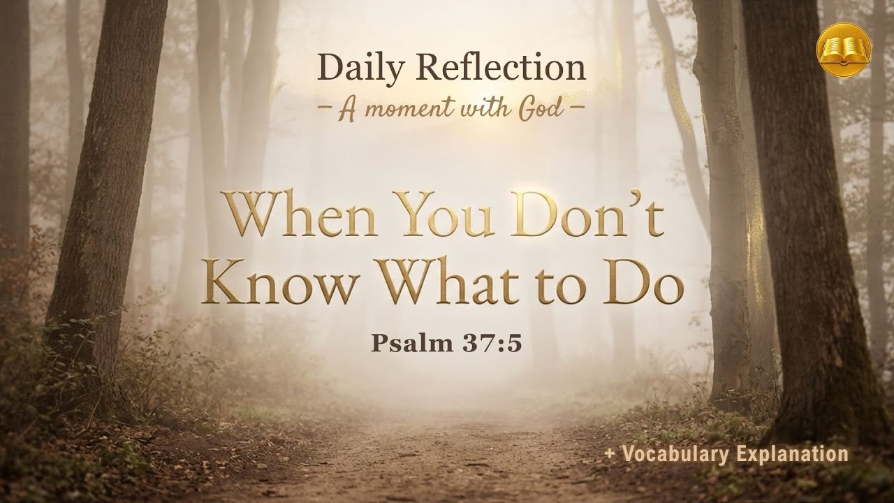 When You Don't Know What To Do — Learning to Trust God | Daily Reflection (Psalm 37:5)