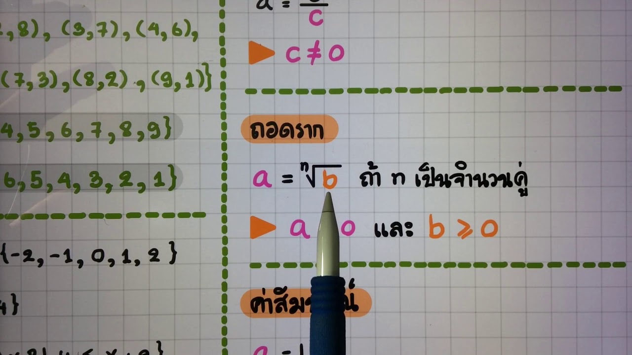 [ฟังก์ชัน] ตอนที่ 4 การหาโดเมนและเรนจ์ในรูปของสมการ