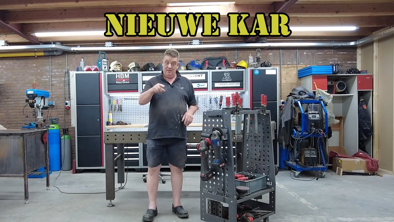 Alle spullen voor de lastafel op een plek, Nieuwe kar voor alles wat je nodig hebt.