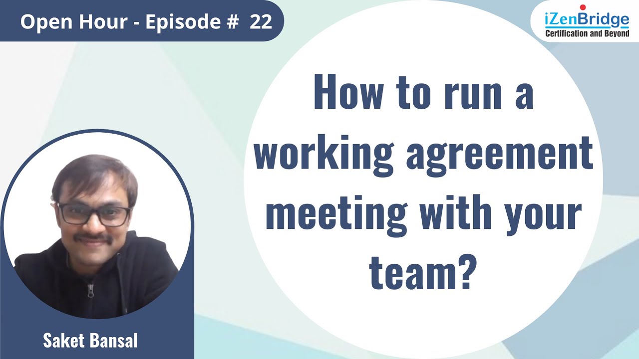How to run a working agreement meeting with your team?