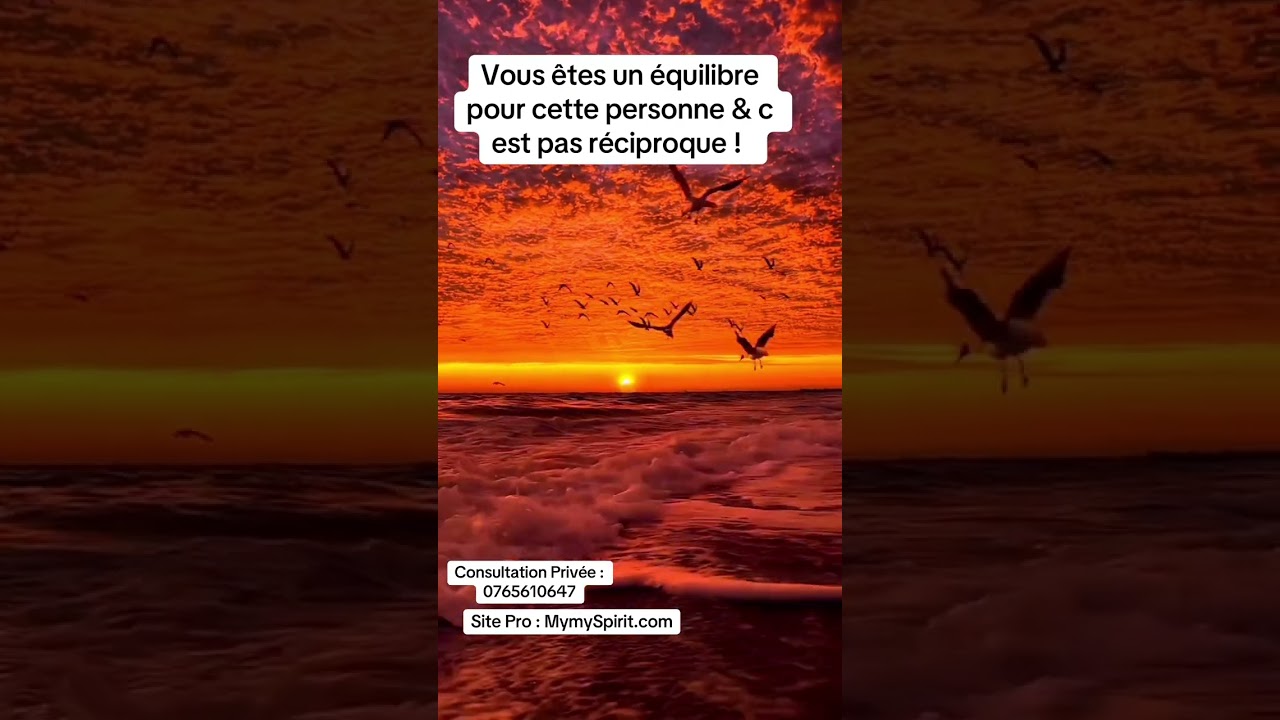 Vous êtes 1 équilibre pour cette personne & c’est pas réciproque !! 