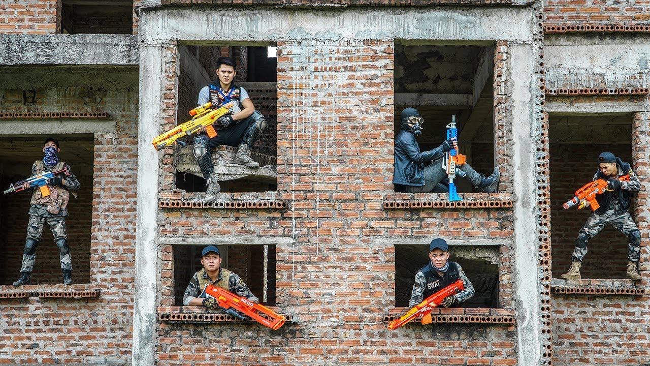 LTT Game Nerf War : Winter Warriors SEAL X Nerf Guns Fight Criminal Group Rocket Rescuer