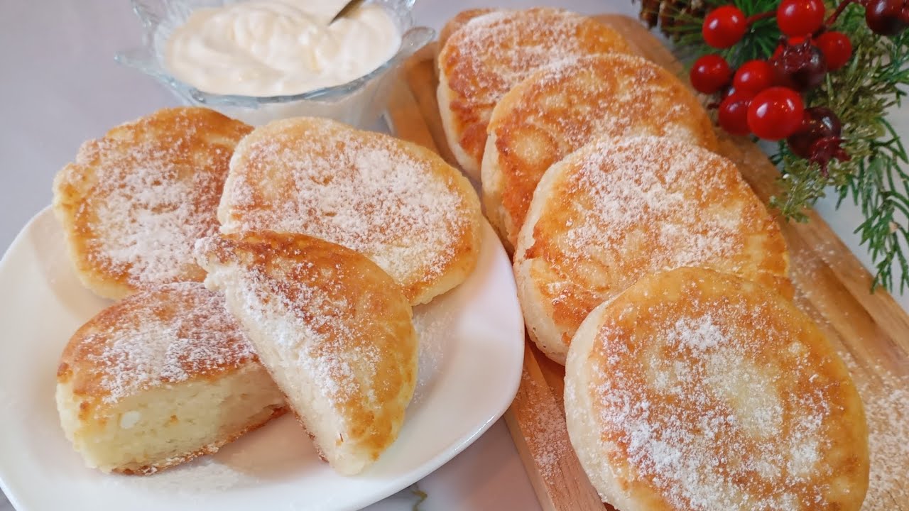 Воздушные сырники с манкой.