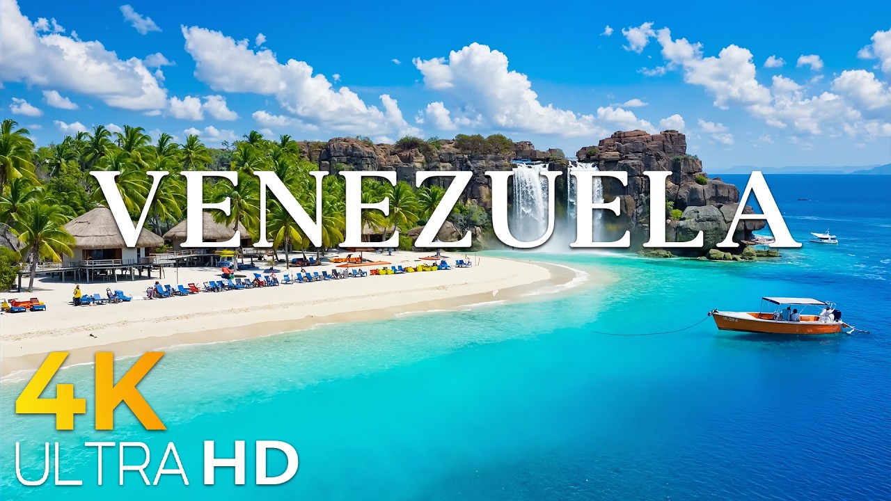 Venezuela 4K 🌿 Angel Falls, Tepui Mountains & Caribbean Coastlines | Relaxing Nature Film