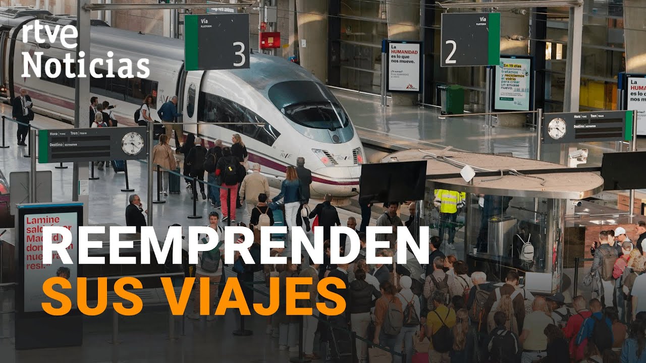 APAGÓN MASIVO: El TRÁFICO FERROVIARIO se va recuperando tras verse afectados 116 TRENES | RTVE