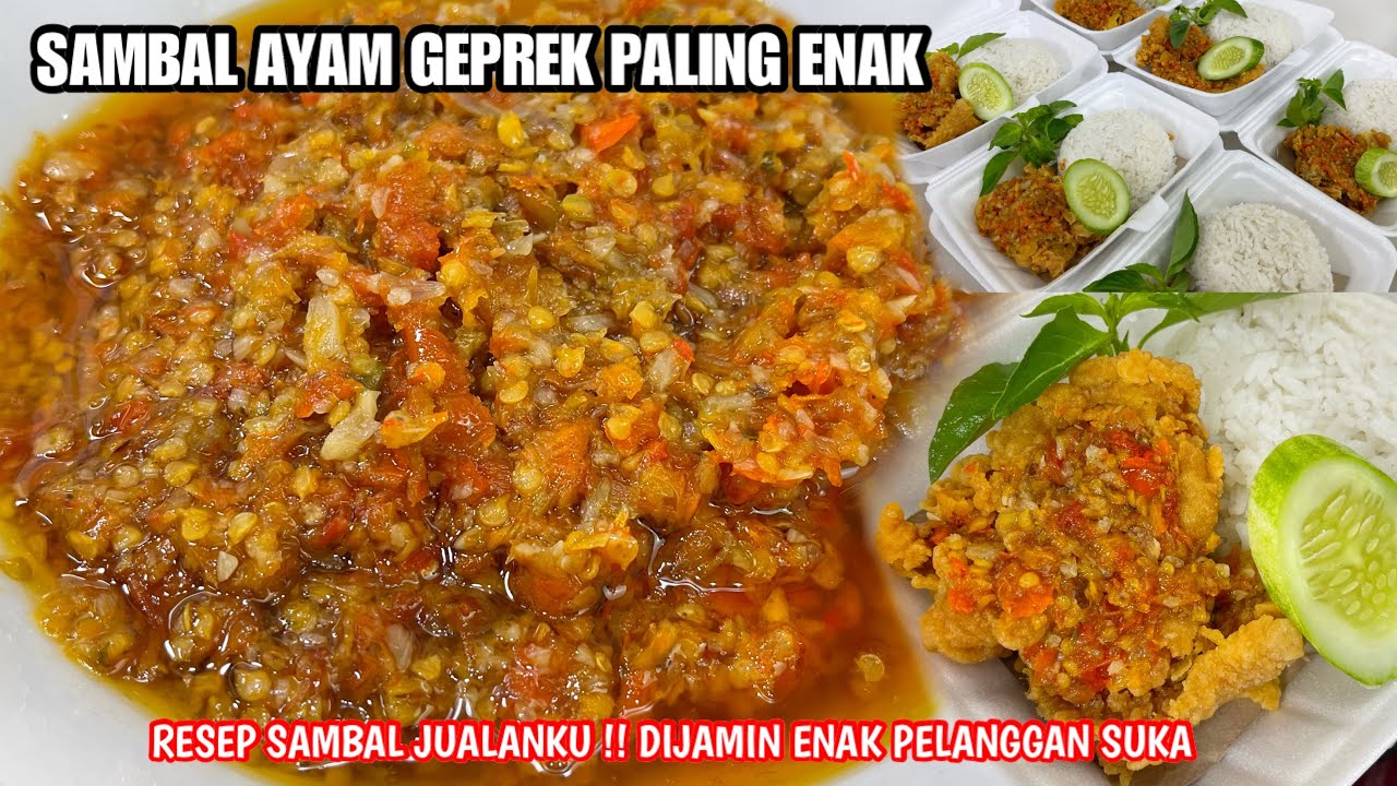 RESEP SAMBAL AYAM GEPREK PALING ENAK BEDA DARI YANG LAIN | SAMBAL AYAM GEPREK LAYAK JUAL