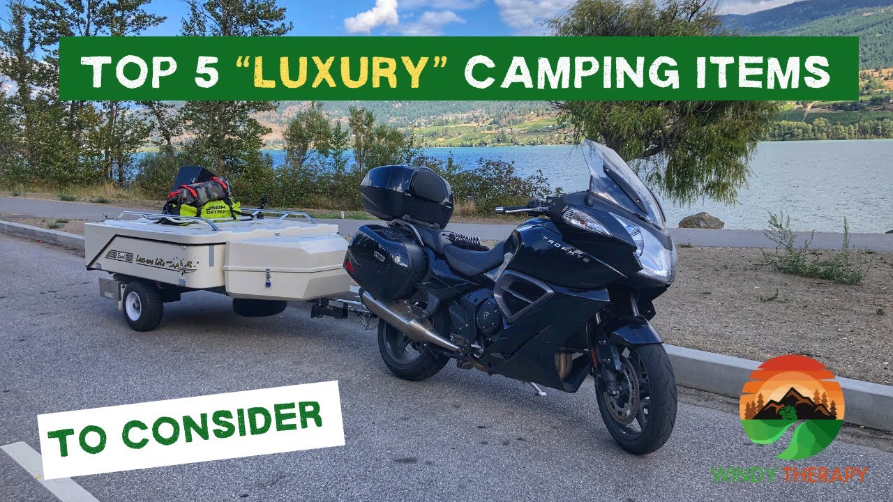 Top 5 Luxury Camping Items | Motorcycle Pop-Up Camping | Lees-Ure Lite Excel  | Motorcycle Camper