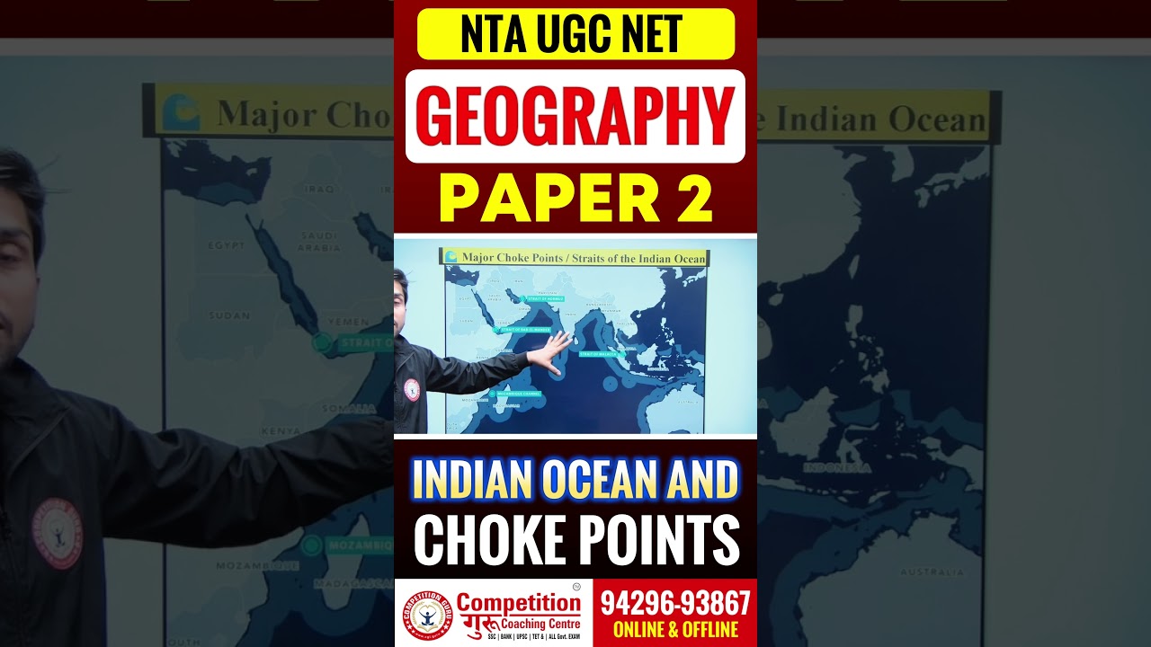 Indian Ocean Choke Points Explained | UGC NET Geography Paper 2 | UGC NET Geography Coaching