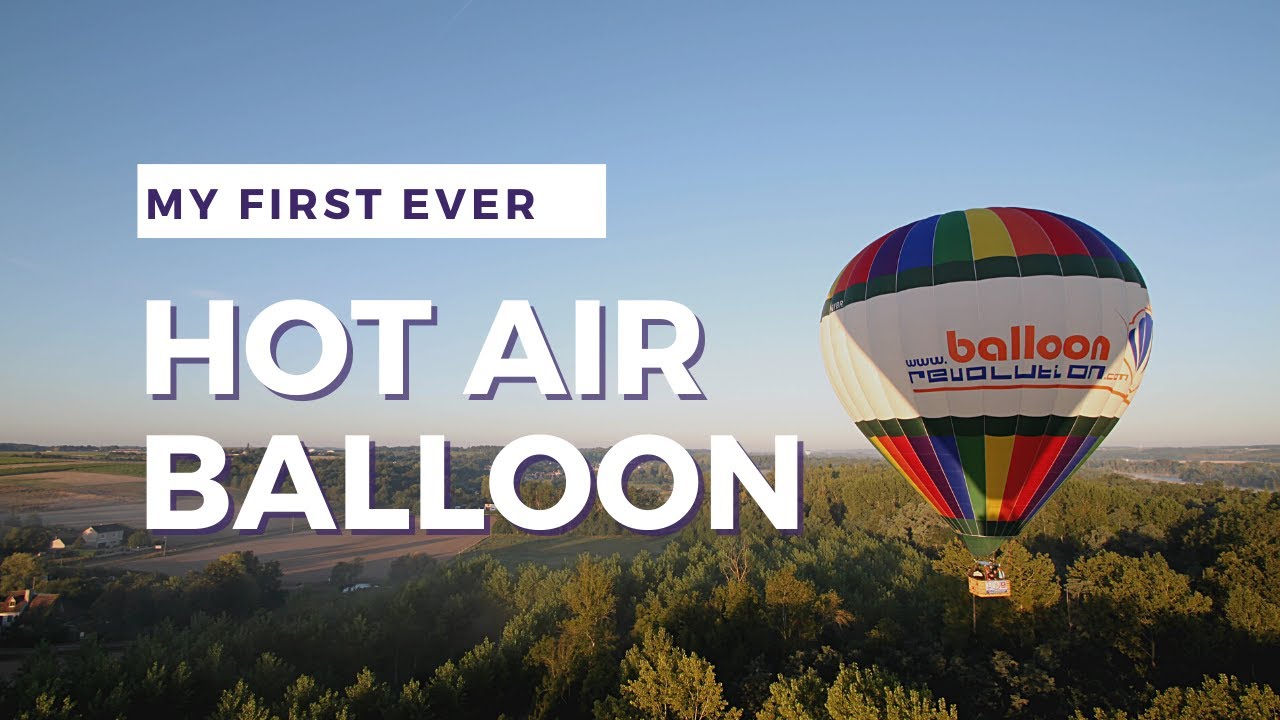Flying in a hot air balloon over Amboise, France 📍
