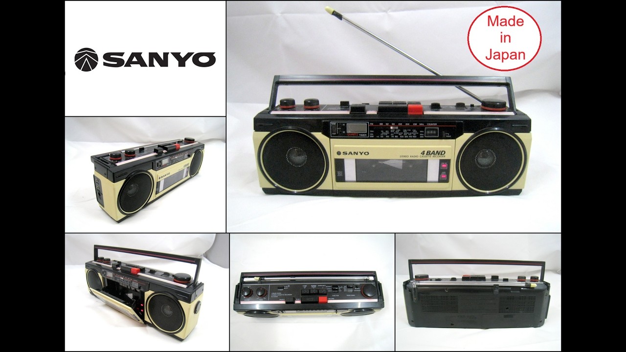 One of the world’s smallest boomboxes - Sanyo M-S350K Stereo Radio Cassette
