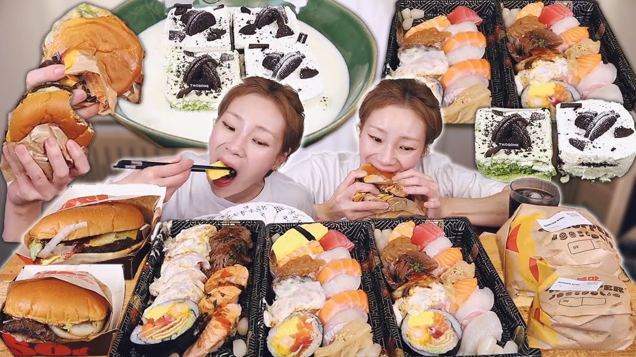 햇부장님과 3차까지!!🍣1차 초밥 2차 햄버거 3차 투썸 아박🍰251018/Mukbang, eating show