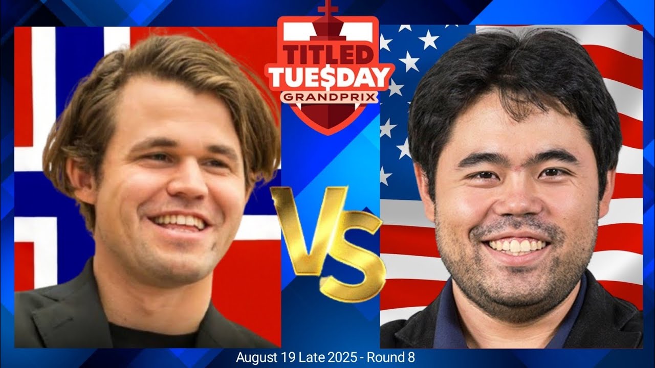 Hikaru Nakamura vs Magnus Carlsen | Titled Tuesday 2025 | Round 8 - Late | chesscom 