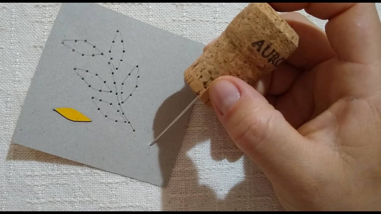 Aula 49 - Bordado em papelão (parte 1).