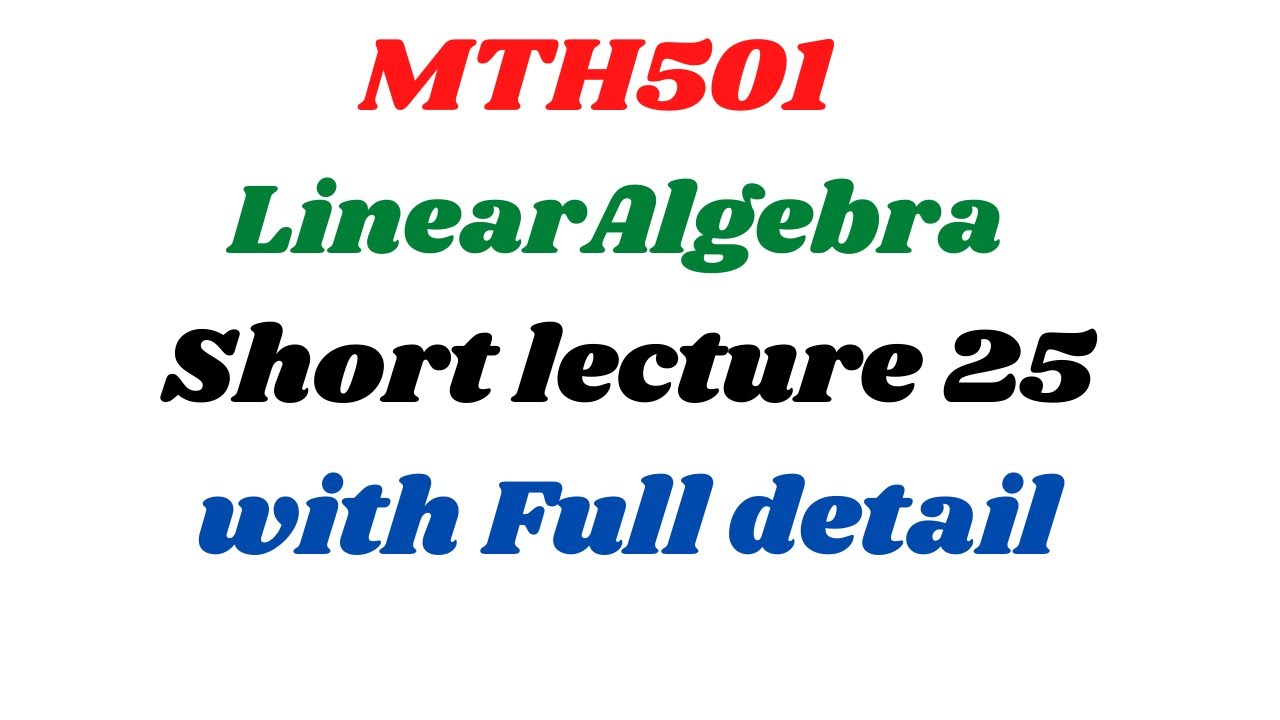 Mth501 short lecture 25 || Rank || All concepts Clear MCQS, short and Long Questions All Highlighted