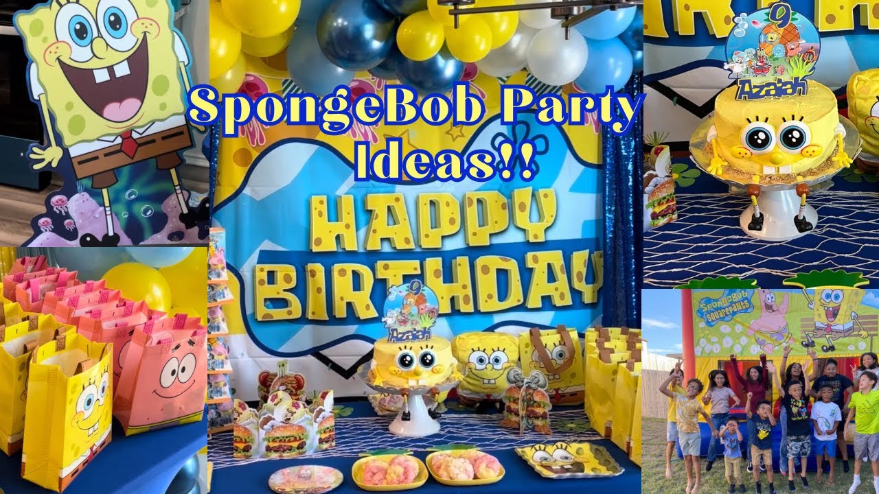 SPONGEBOB THEMED BIRTHDAY PARTY IDEAS| AZAIAH TURNS 9! 