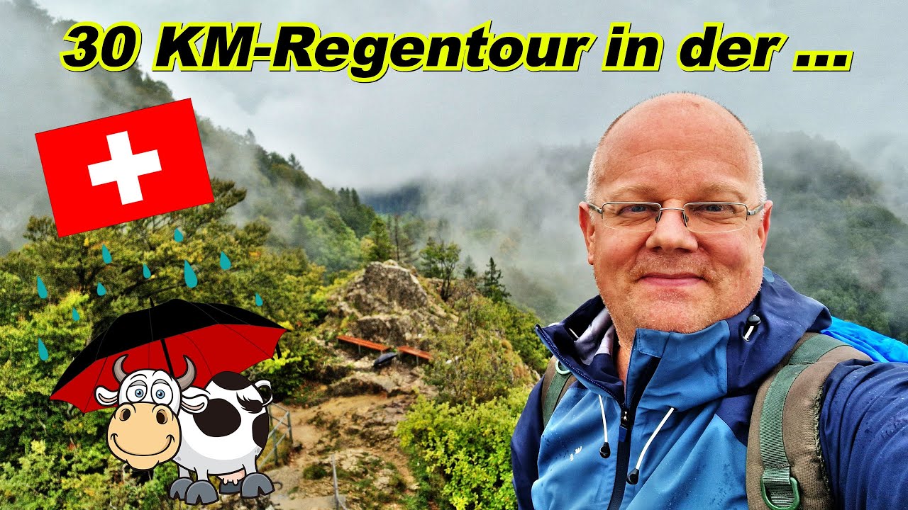 Heftige 30 KM-Wanderung im Kanton Baselland im Bezirk Sissach (mit 1.350 Höhenmetern ⬆)  🌲🐄☔