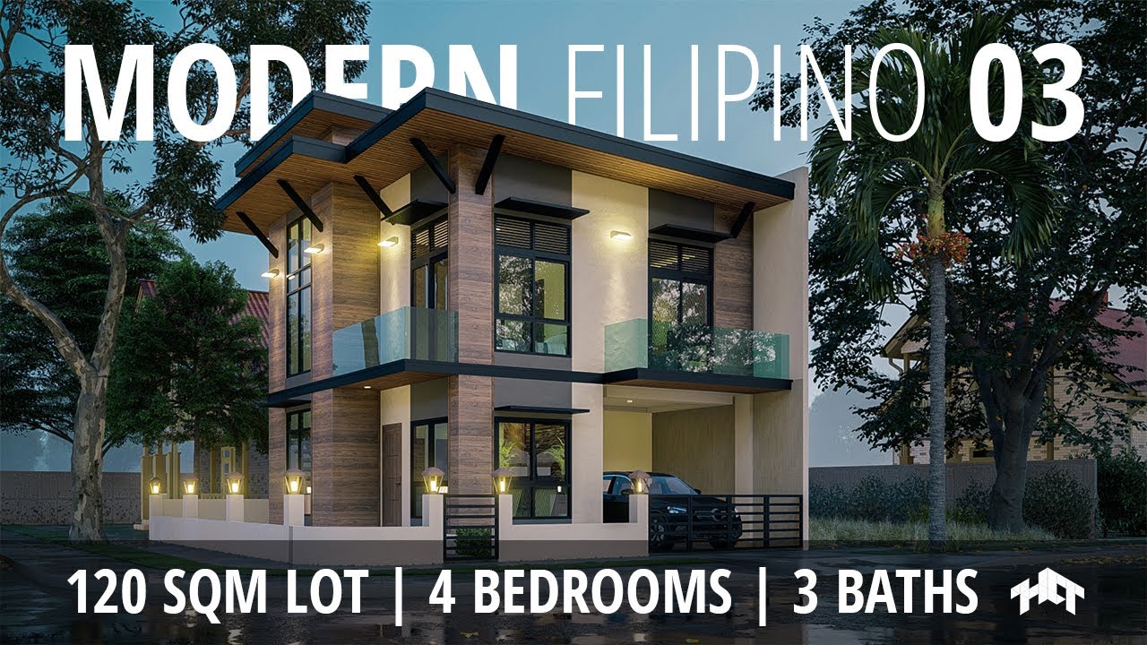 120 SQM 4 Bedroom Modern Filipino Small House Design | 627 House | House Tour