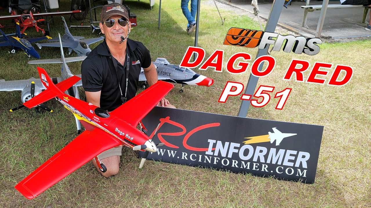 FMS DAGO RED 1100MM P-51 RACER By: RCINFORMER