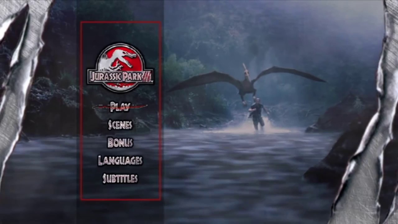 Jurassic Park 3 MENU DVD HD (2001)