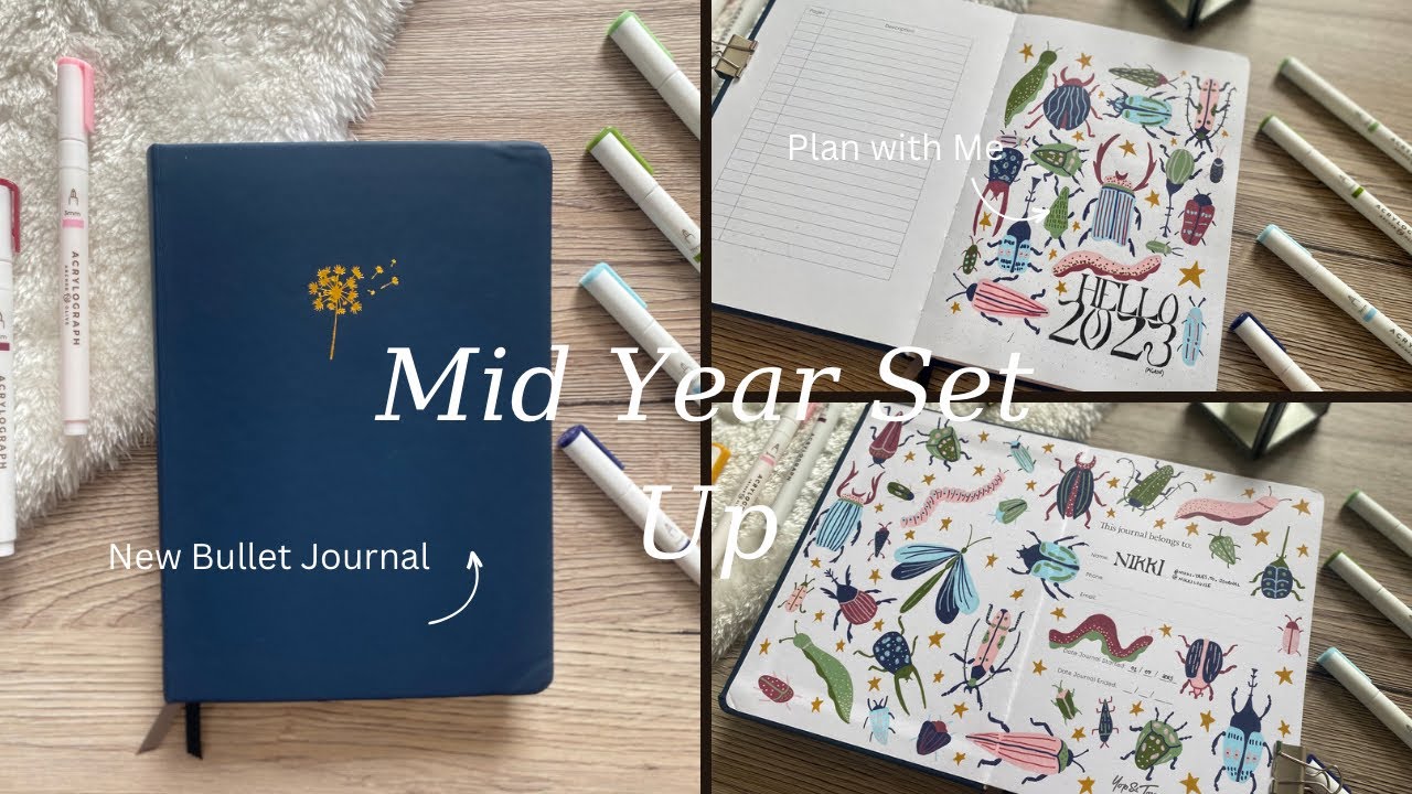 Mid Year Bullet Journal Set Up | 2023 Bullet Journal Set Up | Simple Bullet Journal | Bug Bujo Theme