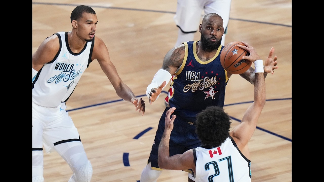 條紋隊vs世界隊決勝時刻：詹姆斯關鍵補扣 萊昂納德轟6分+三分絕殺