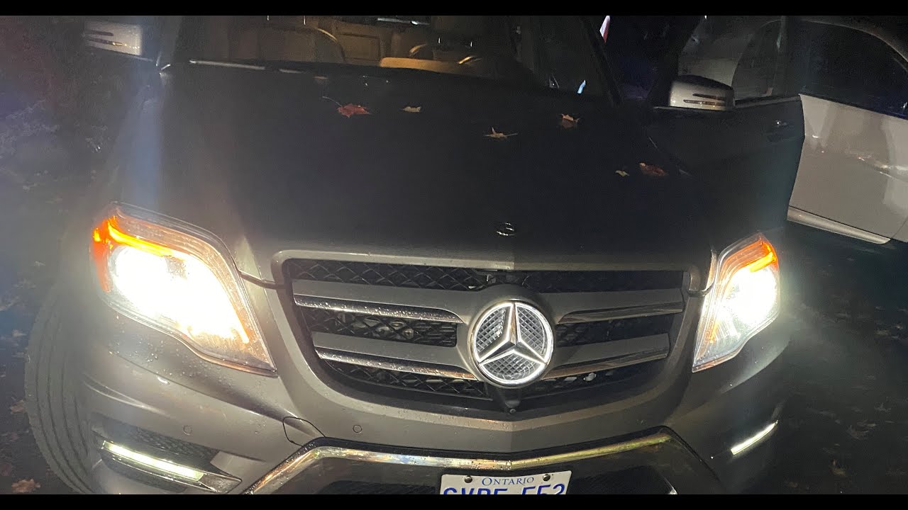 Эмблема STAR с подсветкой для Mercedes GLK X204, W204 C-класса, установка и подключение