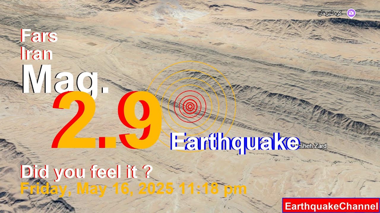 44 km West of Darab, Fars, Iran Earthquake today now