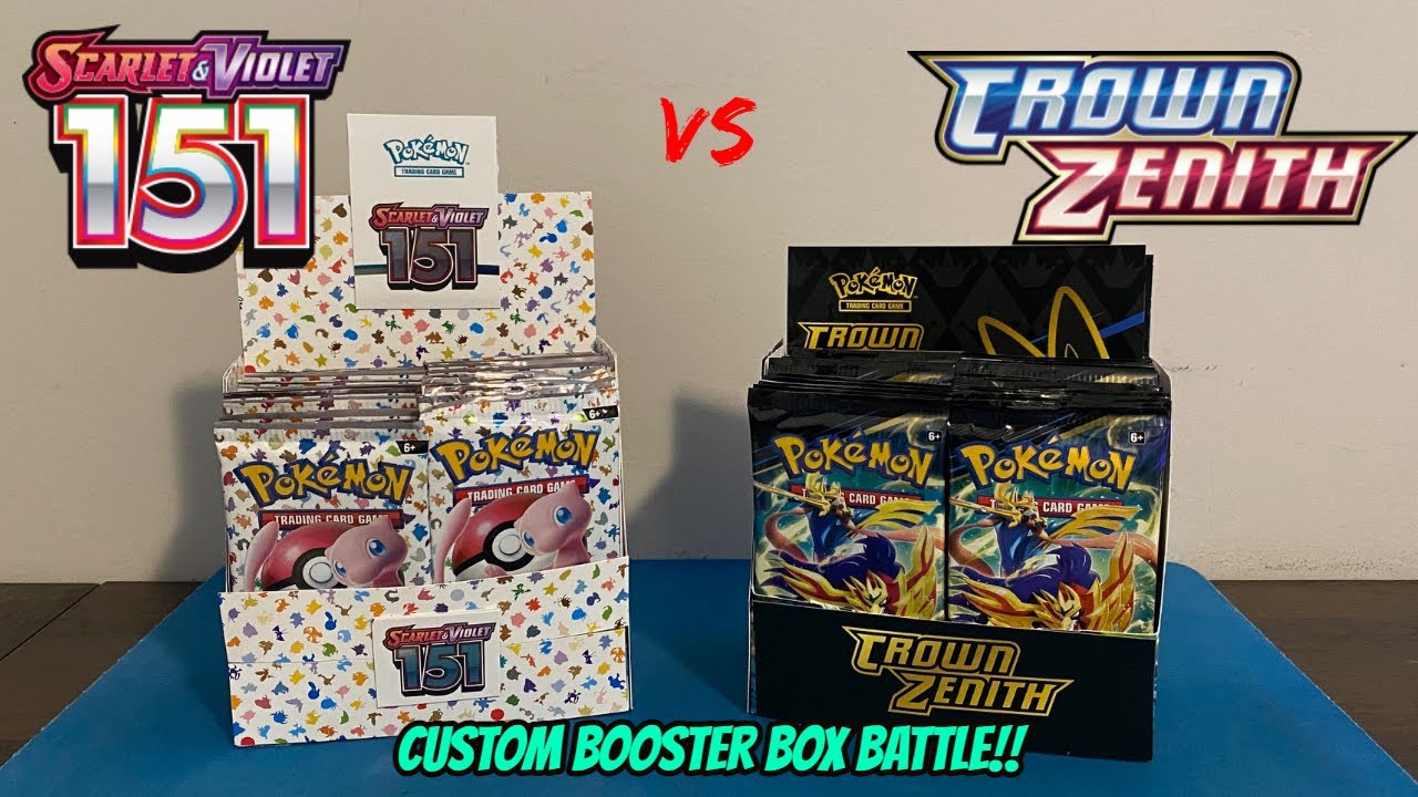 POKEMON 151 Booster Box vs CROWN ZENITH Booster Box Pokemon Card Opening Battle!!