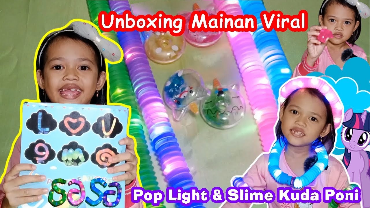 Unboxing Mainan Viral di Tiktok 💖 Pop light Alfa Mart ? Berhadiah Slime Kuda Poni | Sasha Elrabbany