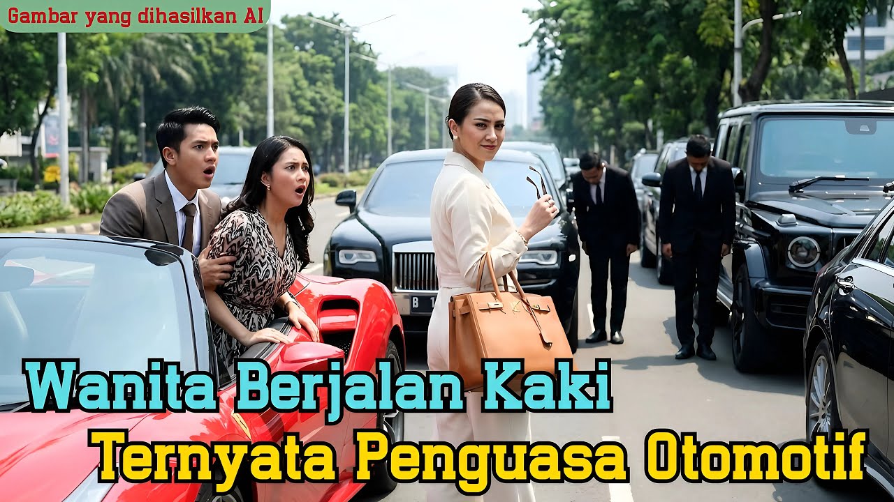 Hina wanita yang berjalan kaki... Syok tahu dia di balik kerajaan mobil yang perkasa!(AI fiksi)