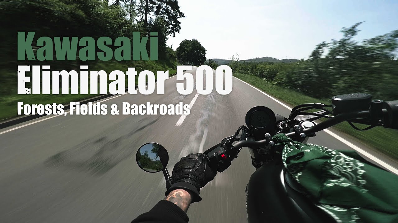 Kawasaki Eliminator 500 POV RIDE | 4k | 60fps | Forests, Fields & Backroads